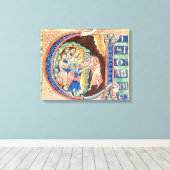 Initiaal Letter 'V' Visio Abdie Canvas Afdruk (Insitu (Houten vloer))