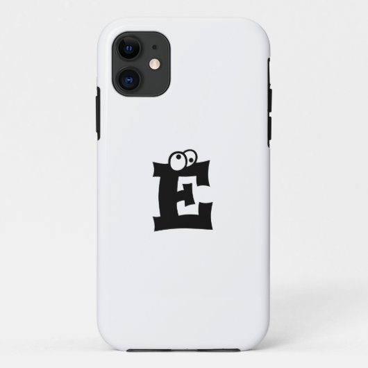 Initiaal letter wit | Monogram Speelse telefoonhoe Case-Mate iPhone Case (Achterkant)
