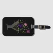 Initiaal Letter Y Plus Floral Design Bagagelabel (Voorkant (horizontaal))