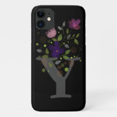 Initiaal Letter Y Plus Floral Design Case-Mate iPhone Case (Achterkant)