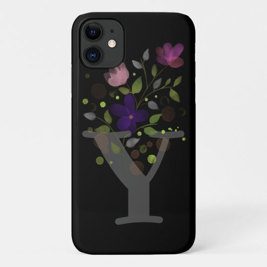 Initiaal Letter Y Plus Floral Design Case-Mate iPhone Case (Achterkant)