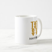 INITIAAL M NAAM MONOGRAM KOFFIEMOK (Voorkant rechts)