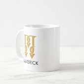INITIAAL M NAAM MONOGRAM KOFFIEMOK (Voorkant links)