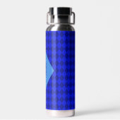 Initiaal met blauwe diamanten waterfles (Achterkant)