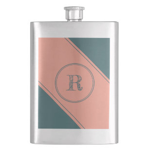 Initiaal met dubbele cirkelvormige geometrische re flacon