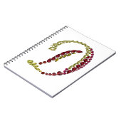 Initiaal met edelstenen, letter D Notitieboek (Linkerzijde)