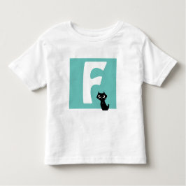 Initiaal met een kat kinder shirts