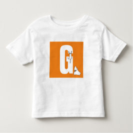 Initiaal met hangende kat en vriendelijke hond gra kinder shirts