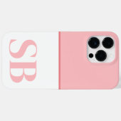Initiaal minimalistisch monogram stijlvol Case-Mate iPhone case (Achterkant (horizontaal))