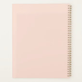 Initiaal Monogram Blush Roze  Typografie Pla Planner (Achterkant)