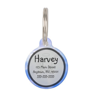 Initiaal Monogram C met Angel Wings, Halo Clouds Huisdierpenning