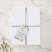 Initiaal Monogram Eucalyptus Botanicals Bruiloft Cadeaulabel (Met Touw)