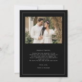 Initiaal Monogram Fotobruiloft Dankjewel Kaart (Achterkant)