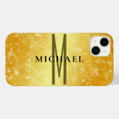 Initiaal monogram goudkleurige vlakken toevoegen j Case-Mate iPhone case (Achterkant (horizontaal))