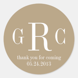 Initiaal monogram label label bruiloft gunst