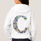Initiaal Monogram Letter C Trendy (Achterkant)