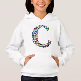 Initiaal Monogram Letter C Trendy