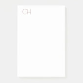 Initiaal Monogram Modern Minimalistisch Eenvoudig Post-it® Notes (Voorkant)