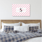 Initiaal Monogram Naam Opgespannen Canvasprint Canvas Afdruk (Insitu (Slaapkamer))