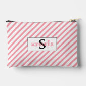 Initiaal Monogram Naam Roze en Wit Etui (Achterkant)