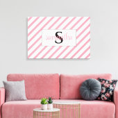 Initiaal Monogram Naam Uitgerekte Canvasprint Canvas Afdruk (Insitu (Woonkamer))