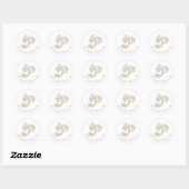 Initiaal monogram P aangepaste naam stickers met i (Vel)