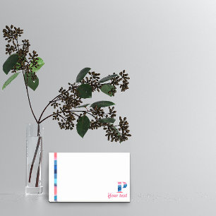 Initiaal monogram P koraal blauw Notities Post-it® Notes