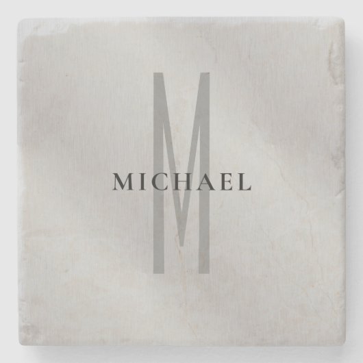 Initiaal monogram professionele afbeelding voegt j stenen onderzetter (Voorkant)