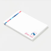 Initiaal monogram S koraal blauw verloop Opmerking Post-it® Notes (Schuin)