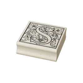  Initiaal Monogram "S" - paardenhuis Rubberstempel