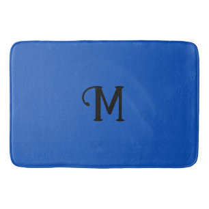 Initiaal Monogram Saffier Jewel Tone Effen kleur Badmat