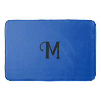 Initiaal Monogram Saffier Jewel Tone Effen kleur Badmat