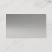 Initiaal Monogram Silver Metalen Visitekaartjes (Achterkant)