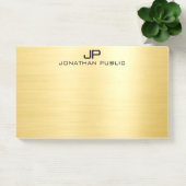 Initiaal Monogram Sjabloon Faux Gold Persoonlijke  Post-it® Notes (Kantoor)
