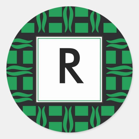 Initiaal Monogram Stickers (Voorkant)