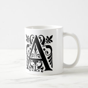 Initiaal Monogram - stijl met uitgesneden papier Koffiemok