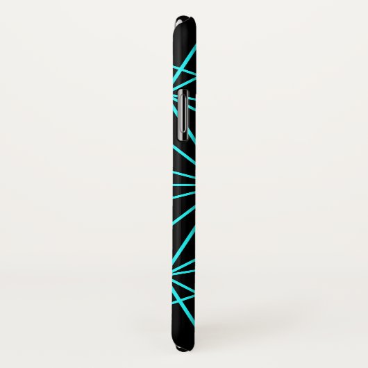 Initiaal monogram | Turquoise geometrisch ontwerp Case-Mate iPhone Case (Achterkant / rechts)