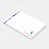 Initiaal monogram V koraal blauw verloop Opmerking Post-it® Notes (Schuin)