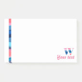 Initiaal monogram W koraal blauw verloop Opmerking Post-it® Notes (Voorkant)