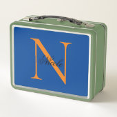 Initiaal Monogrammen Handgeschreven Naam Deep Blue (Achterkant)