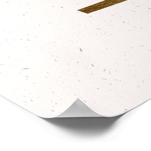 Initiaal N Golden en Blue Floral Monogram Poster (Hoek)