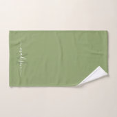 Initiaal & Naam met Licht Sage Groen Bad Handdoek (Handdoek)