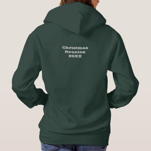 Initiaal Naam Overeenkomende Kerstfamilie Hoodie (Achterkant)