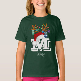 Initiaal Naam Overeenkomende Kerstfamilie T-shirt