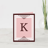 Initiaal Notecard Notitiekaartje (Voorkant)