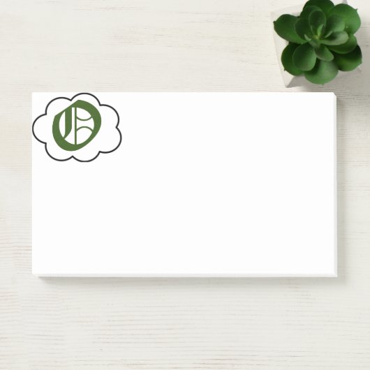Initiaal O Monogram Opmerkingen Post-it® Notes (Kantoor)