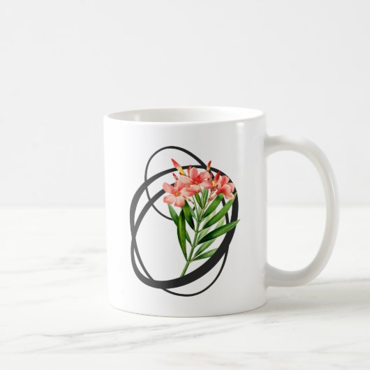 Initiaal O, Oleander Coffee Mok (Rechts)