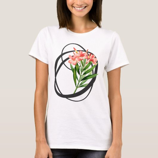 Initiaal O,  Oleander T-Shirt (Voorkant)