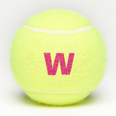 Initiaal of monogram in Hot Pink - Personaliseer u Tennisballen (Achterkant)