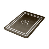 Initiaal of naam bruin badmat (Gekanteld)